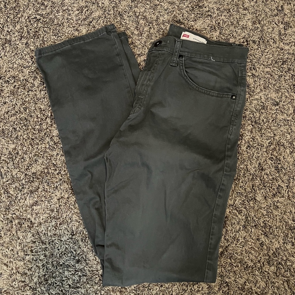 Wrangler Straight Fit Charcoal Pants, 30x32